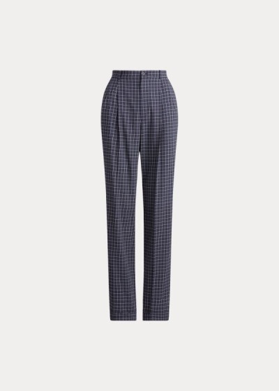 Women's Ralph Lauren Andela Checked Wool Pants | 024753CJA